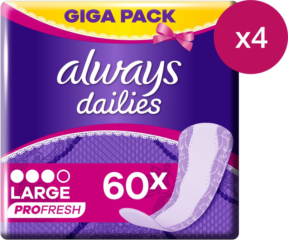 Always Slipeinlage ProFresh Large Gigapack 4x60 Stück