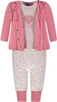 Kanz Set aus Jacke, Langarmshirt und Hose - Herzen Kanz Set aus Jacke, Langarmshirt und Hose - Herzen