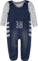 Kanz Set aus Strampler und Langarmshirt denim Kanz Set aus Strampler und Langarmshirt denim
